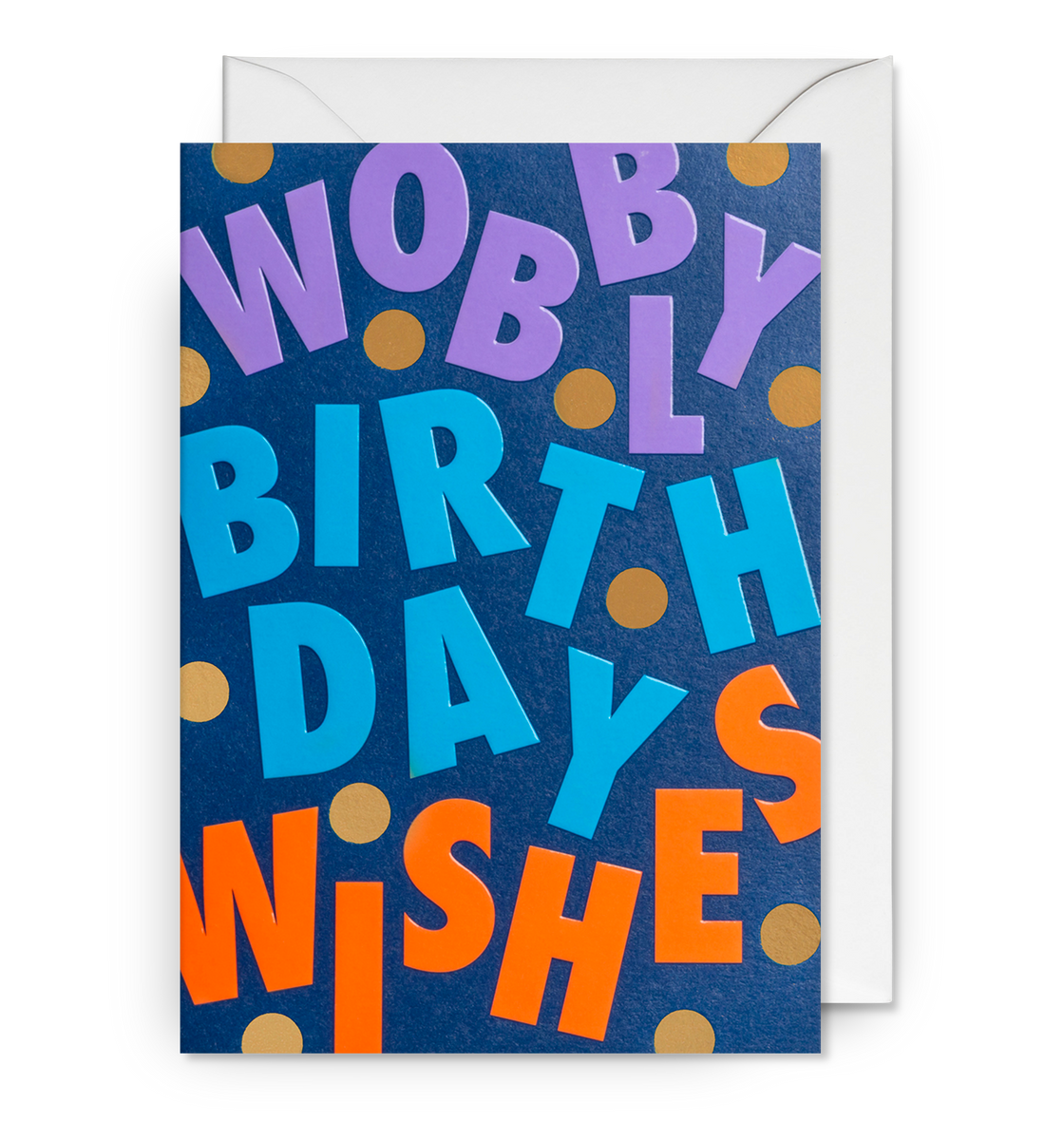 Wobbly Birthday Wishes Greeting Card Lagom Design 