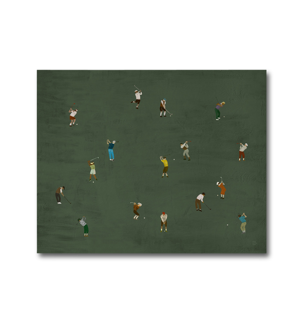 Golfers by Elisabeth Dunker, 40 x 50 cm Print