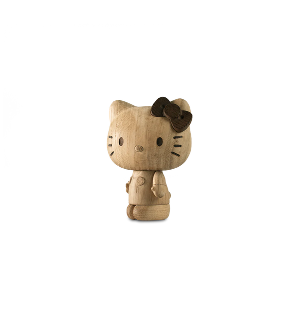 Small Hello Kitty Oak Wooden Figurine